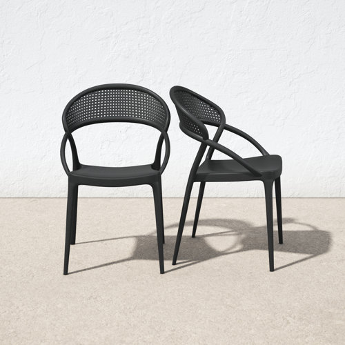 Modern Black Outdoor Dining Chairs AllModern